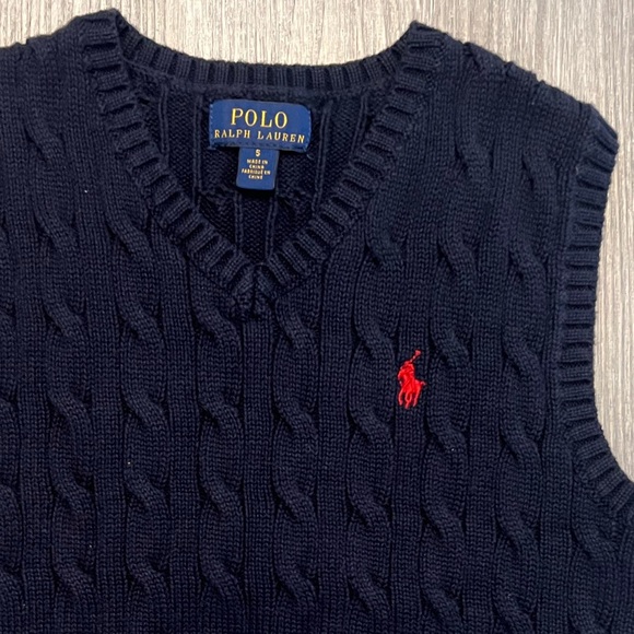 Polo Ralph Lauren Little Boys Cable Knit Cotton Vest - Picture 4 of 4